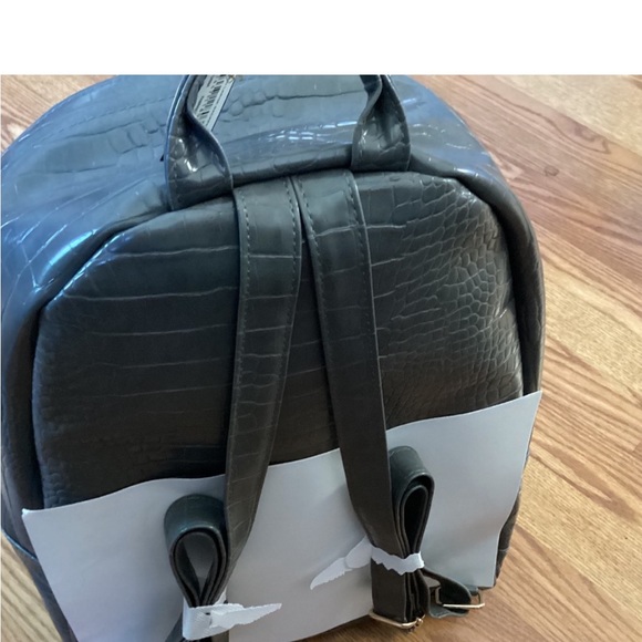 Bebe Dark Gray Rena Croco Backpack - Picture 5 of 8